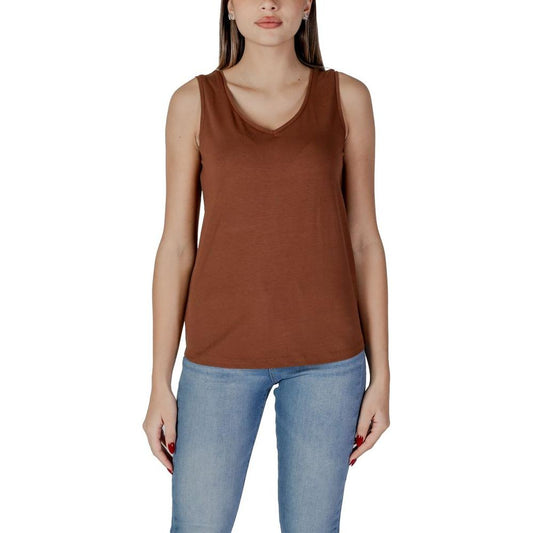 B.Young Brown Cotton Tops & T-Shirt B.Young Sienna