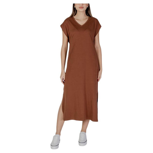 B.Young Brown Cotton Dress B.Young Sienna