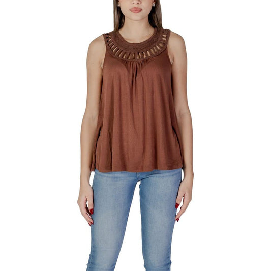 B.Young Brown Viscose Tops & T-Shirt B.Young Dim Gray