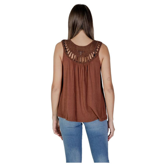 B.Young Brown Viscose Tops & T-Shirt B.Young Dim Gray