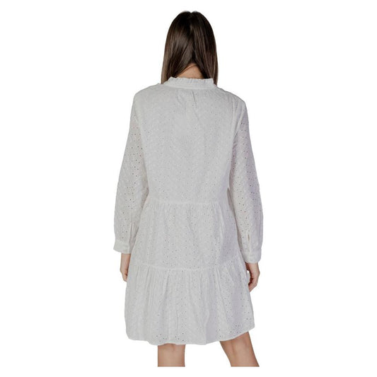 B.Young White Cotton Dress B.Young Gray