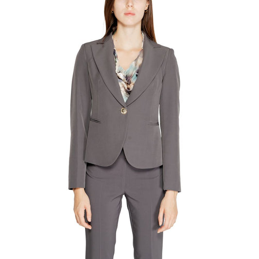 Rinascimento Gray Polyester Blazer 1728,71956299936,Blazers - Suits & Blazers - Clothing,Clothing,Gray,IT38|XS,IT44|L,New with tags,Rinascimento,Suits & Blazers - Clothing,Women