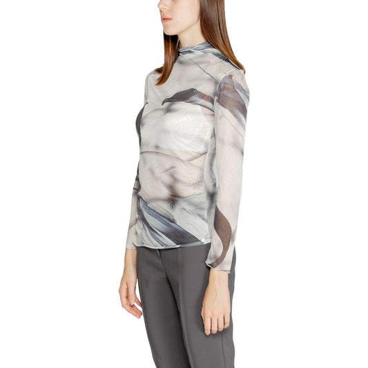 Rinascimento Gray Polyester Tops & T-Shirt Rinascimento Gray