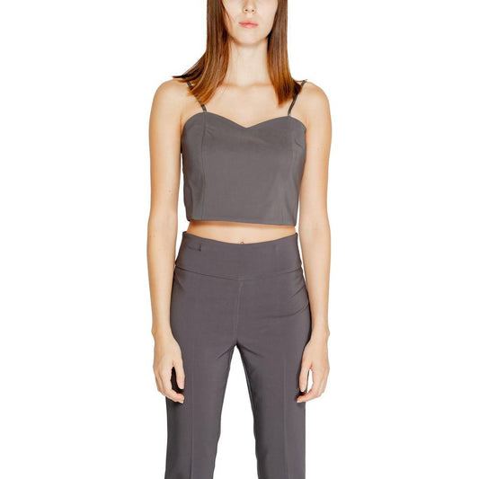 Rinascimento Gray Polyester Tops & T-Shirt Rinascimento Dim Gray