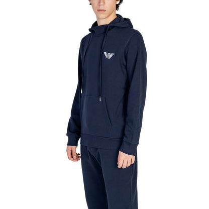 Emporio Armani Underwear Blue Cotton Hoody