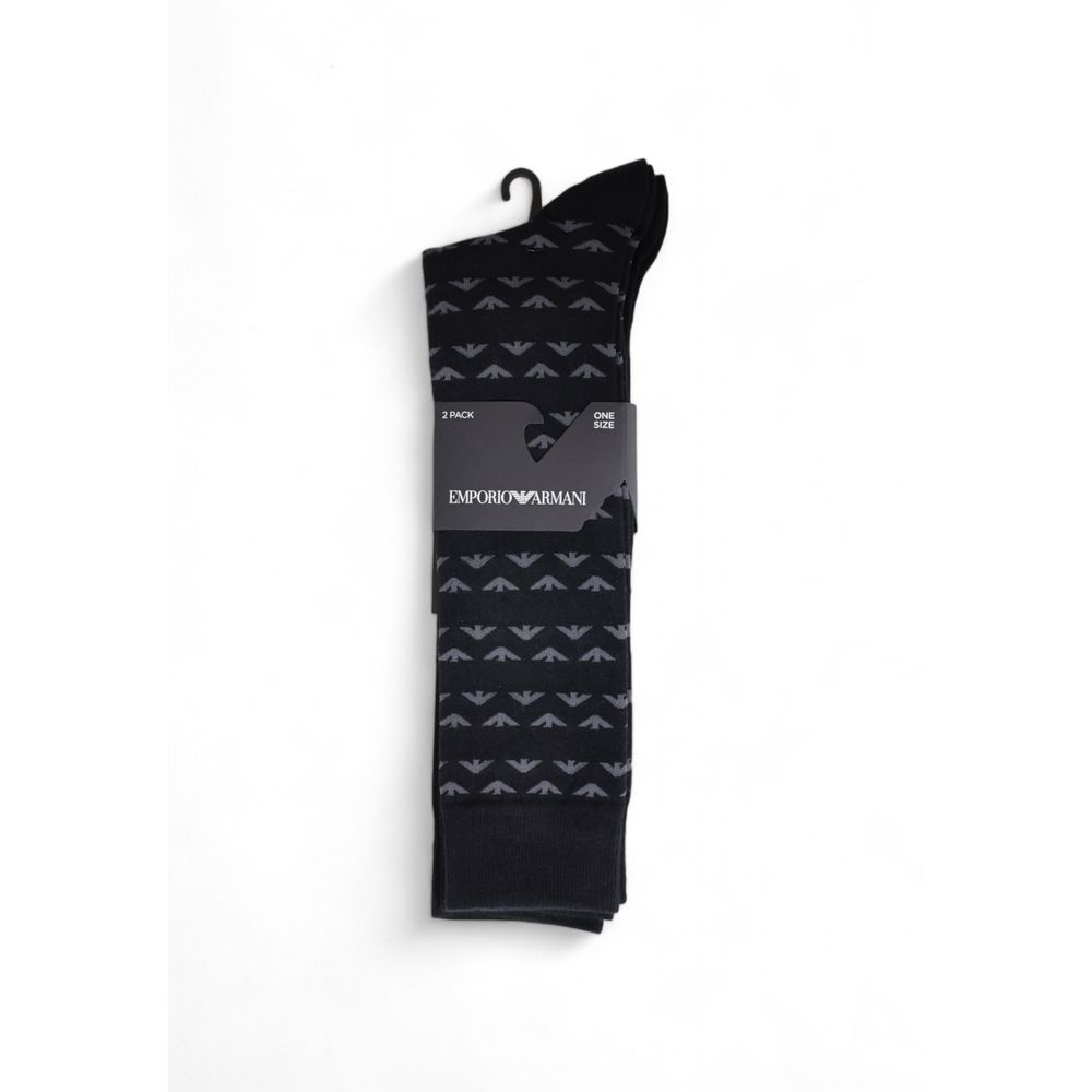 Emporio Armani Underwear Black Cotton Socks