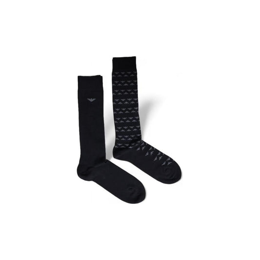 Emporio Armani Underwear Black Cotton Sock Emporio Armani Underwear Black