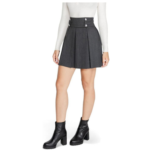 Morgan De Toi Gray Polyester Skirt Morgan De Toi Light Gray