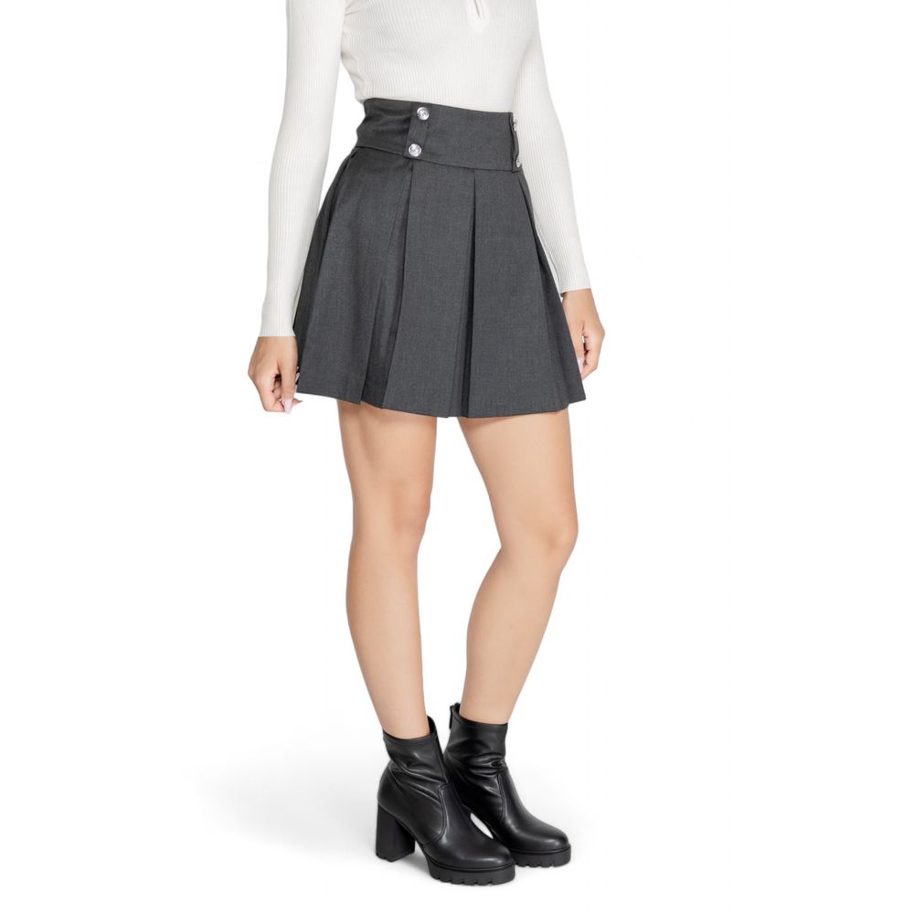 Morgan De Toi Gray Polyester Mini Skirt