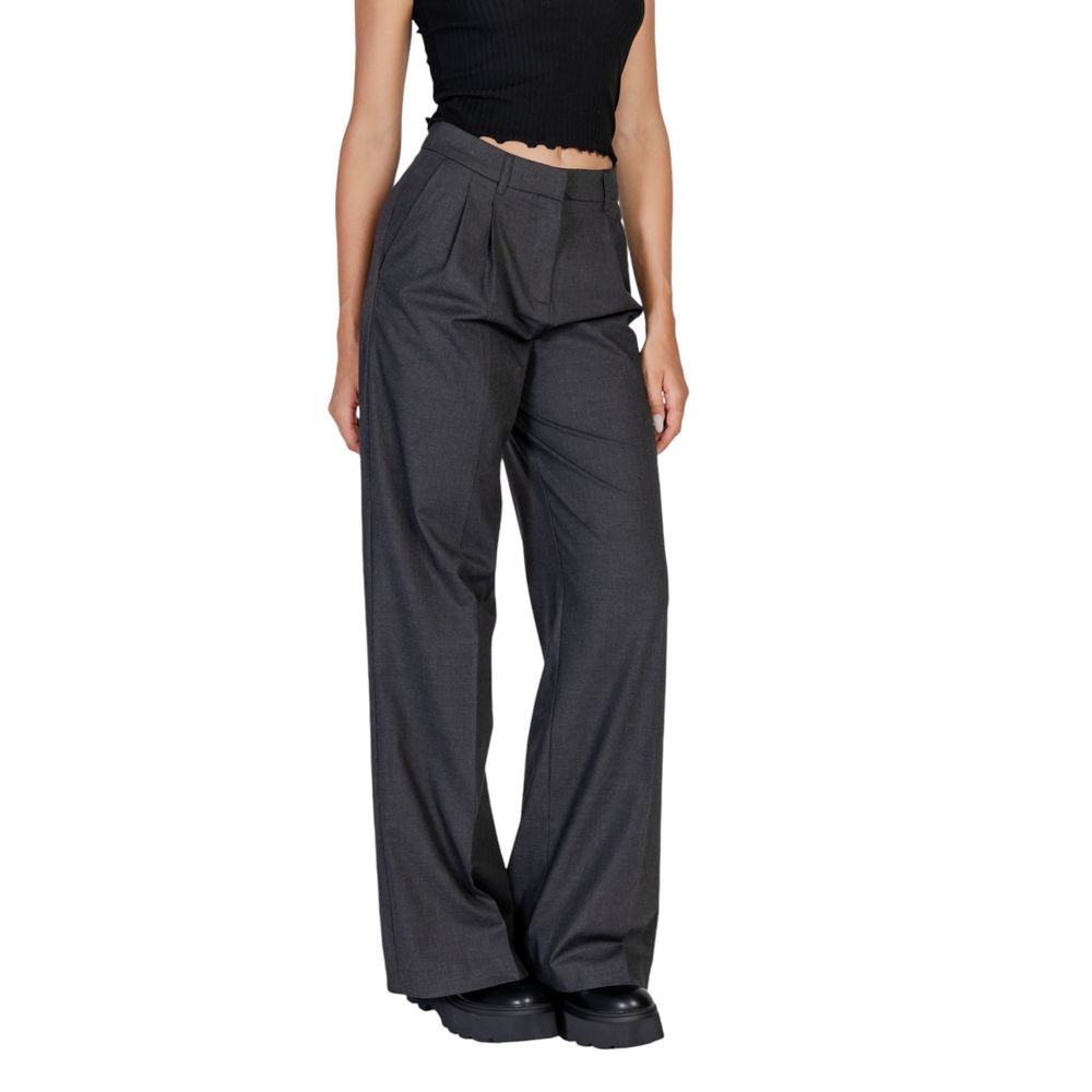 Morgan De Toi Gray Polyester Casual Pants