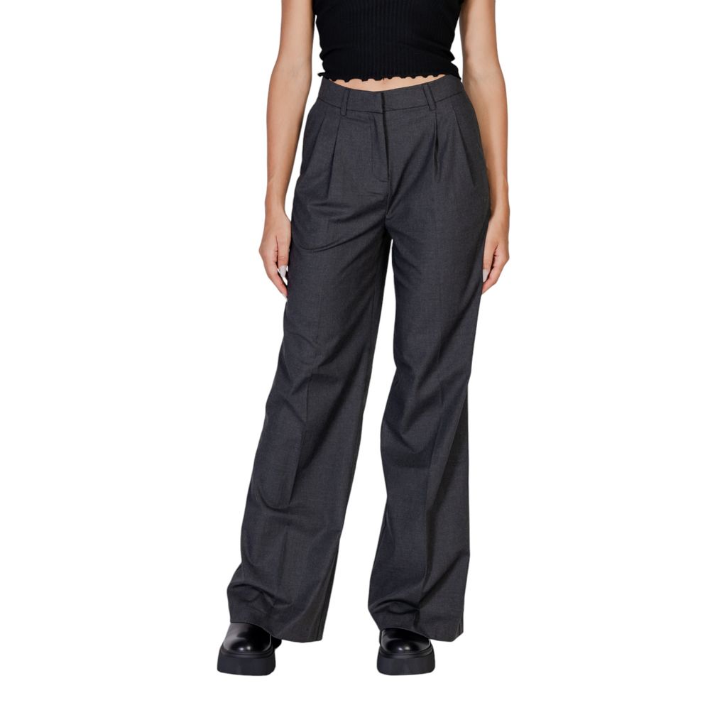 Morgan De Toi Gray Polyester Casual Pants