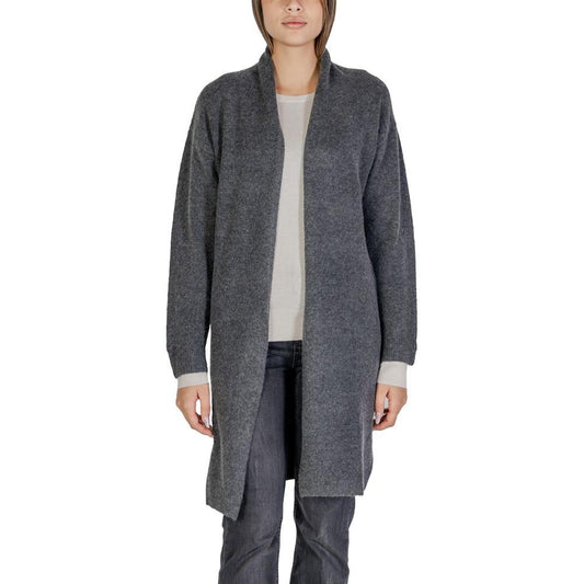 Morgan De Toi Gray Polyester Cardigan Morgan De Toi Dark Slate Gray