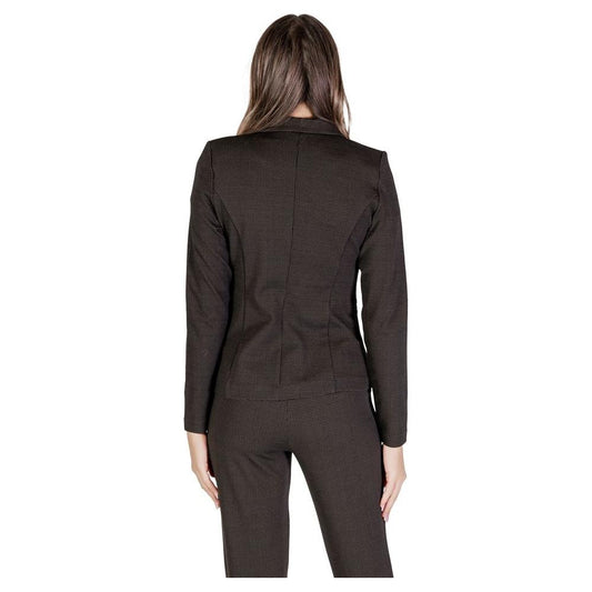ICHI Brown Polyester Suits & Blazer ICHI Dark Slate Gray