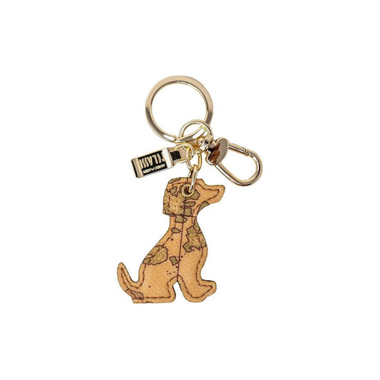 Alviero Martini Prima Classe Beige Leather Keychain Alviero Martini Prima Classe Dark Khaki