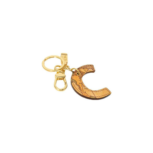 Alviero Martini Prima Classe Beige Leather Keychain Alviero Martini Prima Classe Dark Khaki