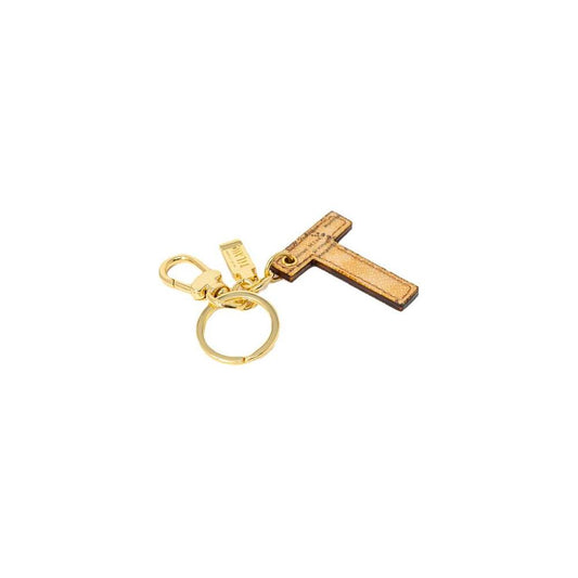 Alviero Martini Prima Classe Beige Leather Keychain Alviero Martini Prima Classe Tan