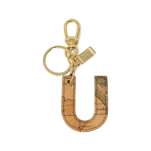 Alviero Martini Prima Classe Beige Leather Keychain Alviero Martini Prima Classe Dark Khaki