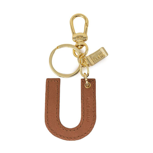 Alviero Martini Prima Classe Beige Leather Keychain Alviero Martini Prima Classe Sienna