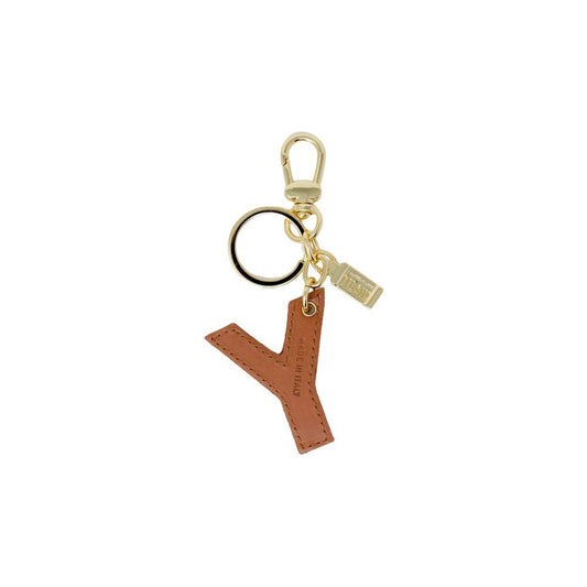 Alviero Martini Prima Classe Beige Artificial Leather Keychain Alviero Martini Prima Classe Sienna