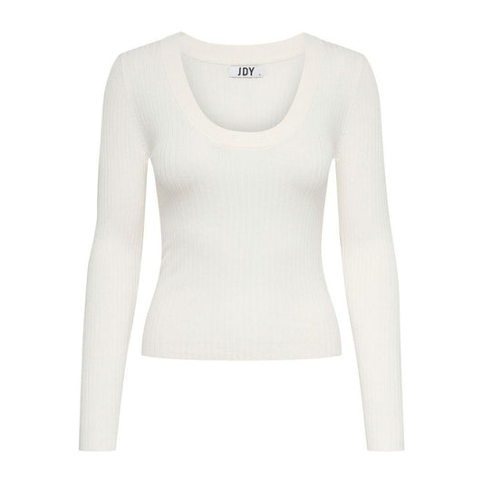 Jacqueline De Yong White Viscose Tops & T-Shirt Jacqueline De Yong Beige