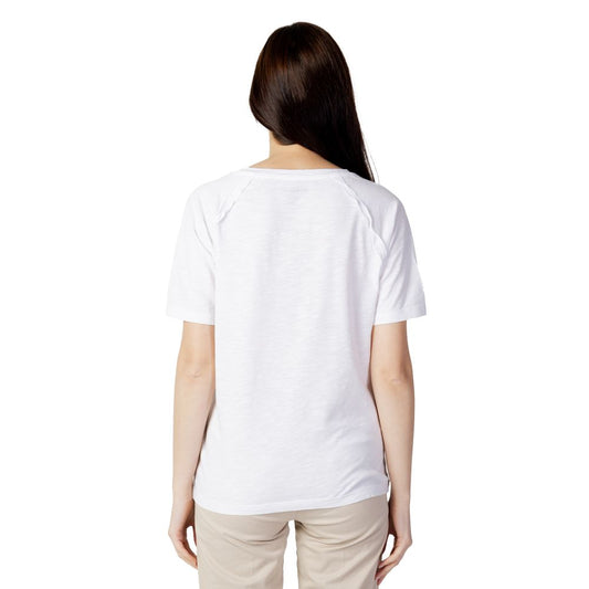 Blauer White Cotton Tops & T-Shirt Blauer Light Gray