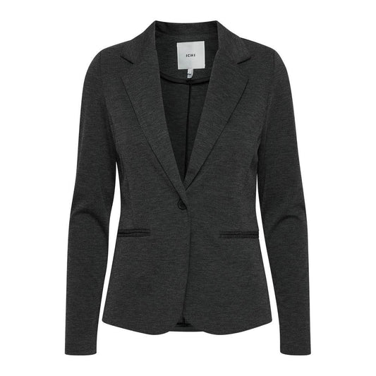 ICHI Gray Polyester Suits & Blazer ICHI Dark Slate Gray