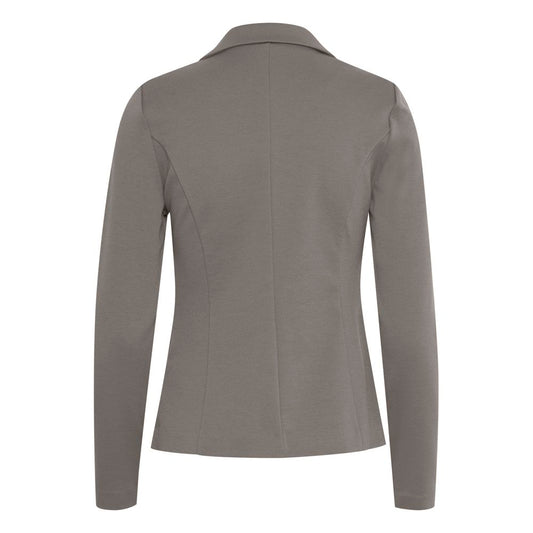 ICHI Gray Polyester Suits & Blazer ICHI Dim Gray