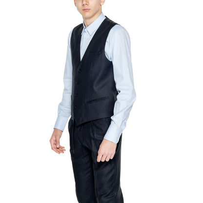 Antony Morato Black Linen Waistcoat
