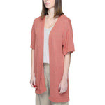 Jacqueline De Yong Red Recycled Cotton Cardigan