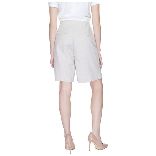 Vero Moda Gray Polyester Short Vero Moda Light Gray
