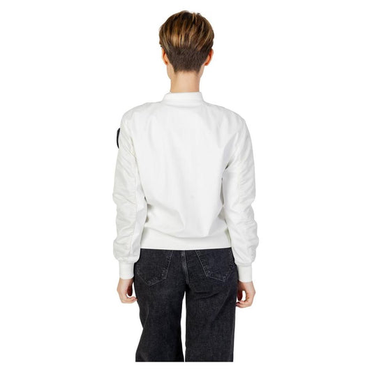 Blauer White Polyamide Jackets & Coat Blauer Beige