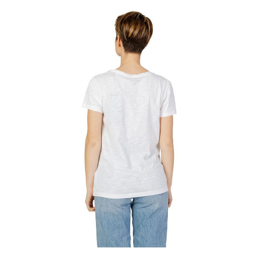 Blauer White Cotton Tops & T-Shirt Blauer Light Gray
