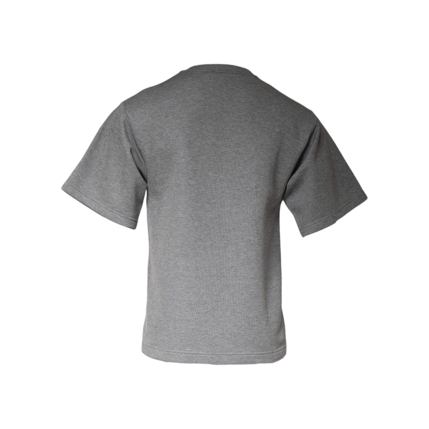 Dolce & Gabbana Gray Cotton Blend Embellished Tee T-shirt
