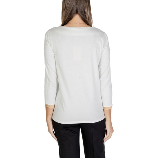 Alviero Martini Prima Classe White Cotton Tops & T-Shirt Alviero Martini Prima Classe Black