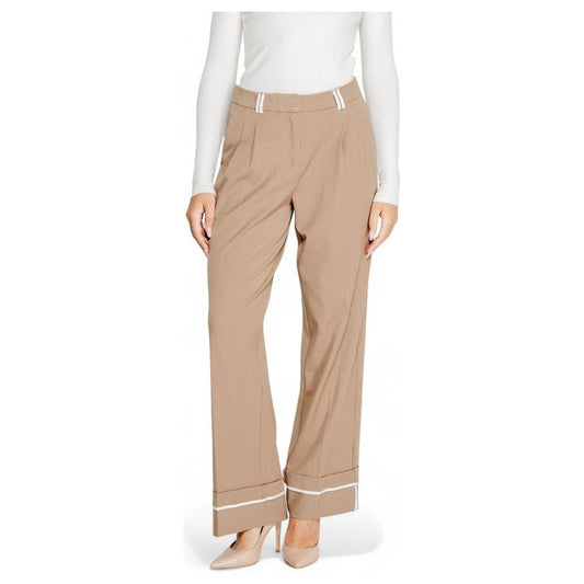 Only Brown Recycled Polyester Jeans & Pant Only Tan