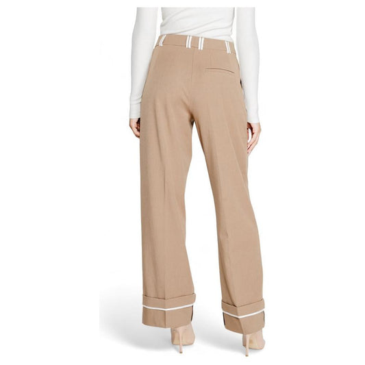Only Brown Recycled Polyester Jeans & Pant Only Tan
