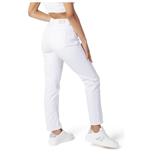 Only White Cotton Jeans & Pant Only Lavender