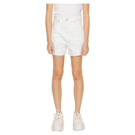 Tommy Hilfiger Jeans White Recycled Cotton Short Tommy Hilfiger Jeans Beige