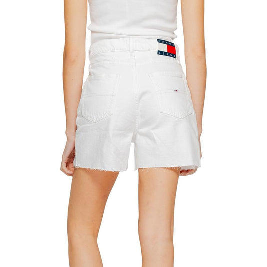 Tommy Hilfiger Jeans White Recycled Cotton Short Tommy Hilfiger Jeans Light Gray