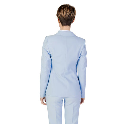 Sandro Ferrone Blue Polyester Blazer 1728,71956299936,Blazers - Suits & Blazers - Clothing,Blue,Clothing,IT46 | L,New with tags,Sandro Ferrone,Suits & Blazers - Clothing,Women