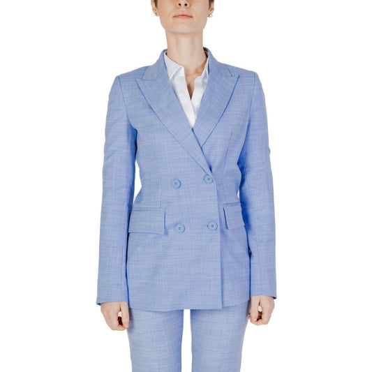 Sandro Ferrone Blue Viscose Blazer 1728,71956299936,Blazers - Suits & Blazers - Clothing,Blue,Clothing,IT46 | L,New with tags,Sandro Ferrone,Suits & Blazers - Clothing,Women