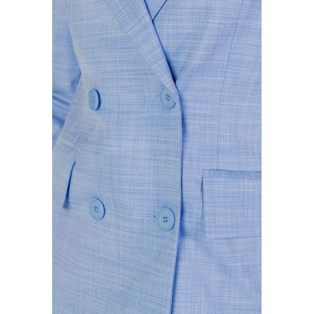 Sandro Ferrone Blue Viscose Blazer 1728,71956299936,Blazers - Suits & Blazers - Clothing,Blue,Clothing,IT46 | L,New with tags,Sandro Ferrone,Suits & Blazers - Clothing,Women
