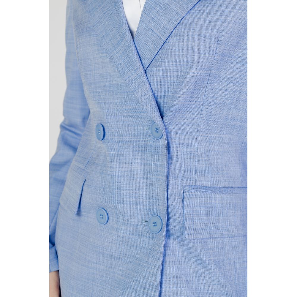Sandro Ferrone Blue Viscose Blazer 1728,71956299936,Blazers - Suits & Blazers - Clothing,Blue,Clothing,IT46 | L,New with tags,Sandro Ferrone,Suits & Blazers - Clothing,Women