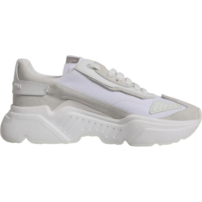 Dolce & Gabbana White Leather Daymaster Low Top Sneakers Shoes