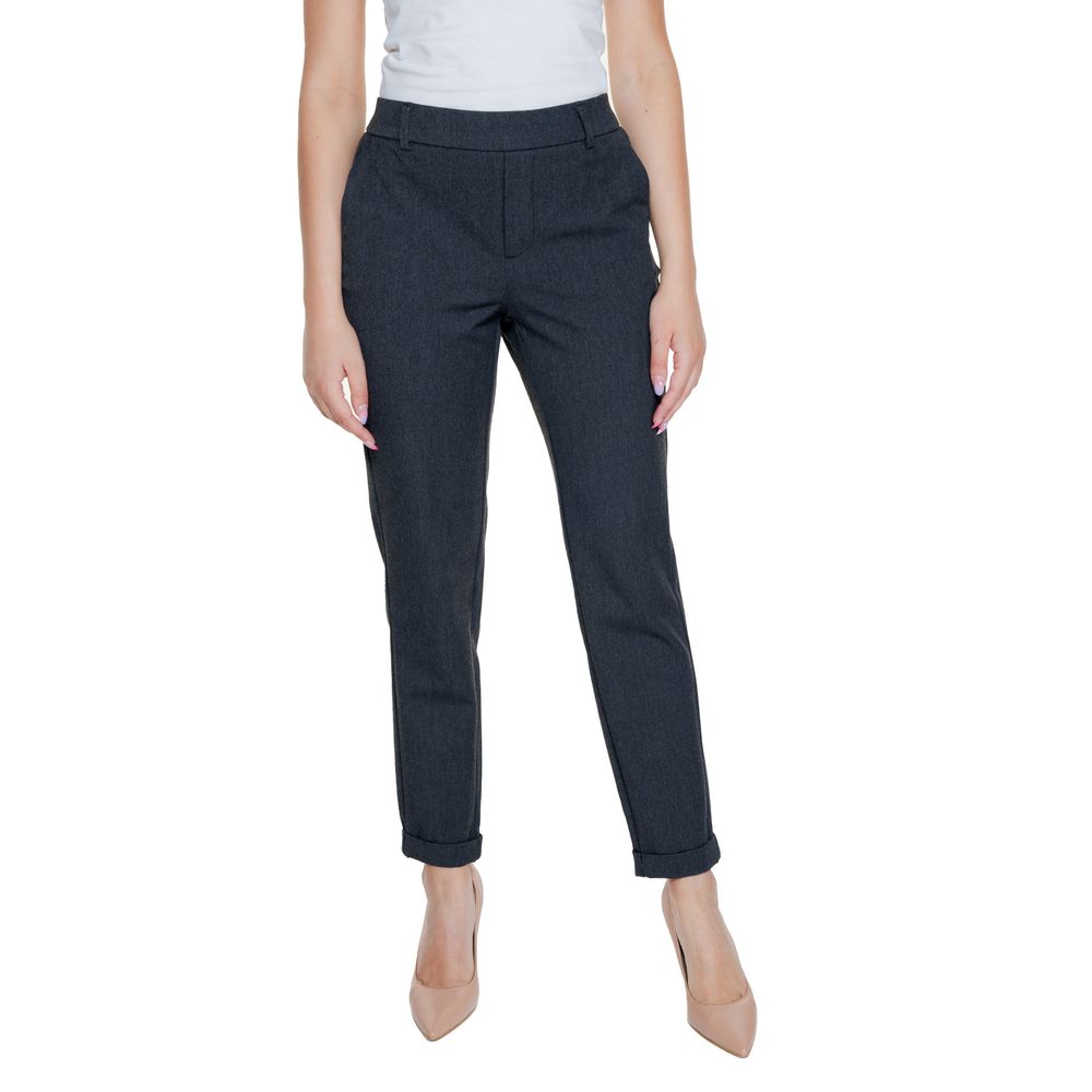 Vero Moda Gray Polyester Casual Pants