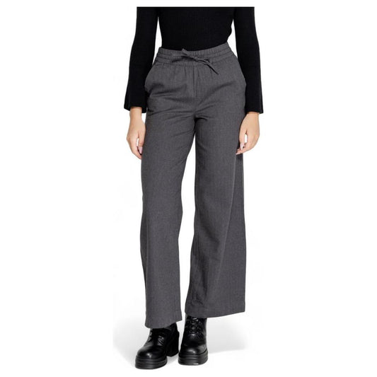 Jacqueline De Yong Gray Cotton Jeans & Pant Jacqueline De Yong Dark Slate Gray