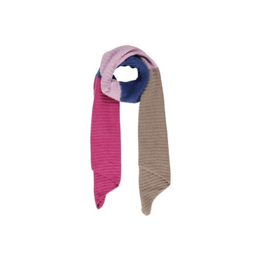 Pieces Blue Recycled Polyester Scarf Pieces Rosy Brown