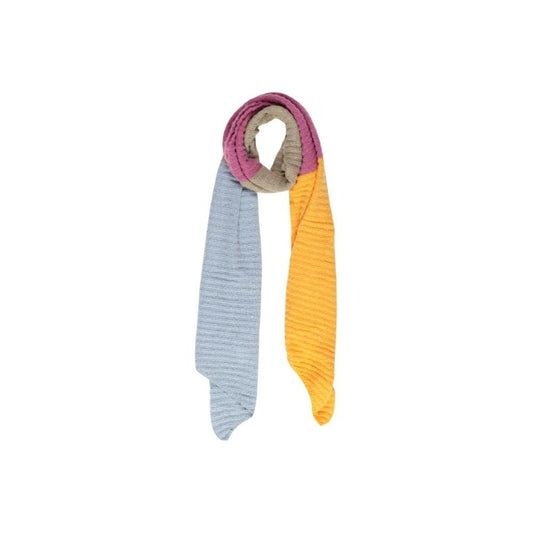 Pieces Yellow Recycled Polyester Scarf Pieces Gray