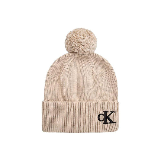 Calvin Klein Beige Cotton Hat Calvin Klein Gray