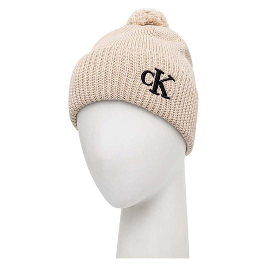 Calvin Klein Beige Cotton Hat Calvin Klein Light Gray